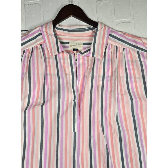 Universal Thread Multi Color Striped Split Neckline Blouse 4X - Picture 4 of 5